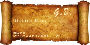 Gillich Dina névjegykártya